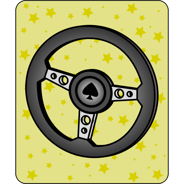 Steering wheel cartoon
