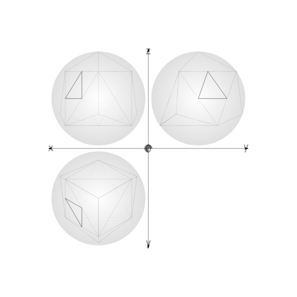 19 construction geodesic spheres recursive from tetrahedron