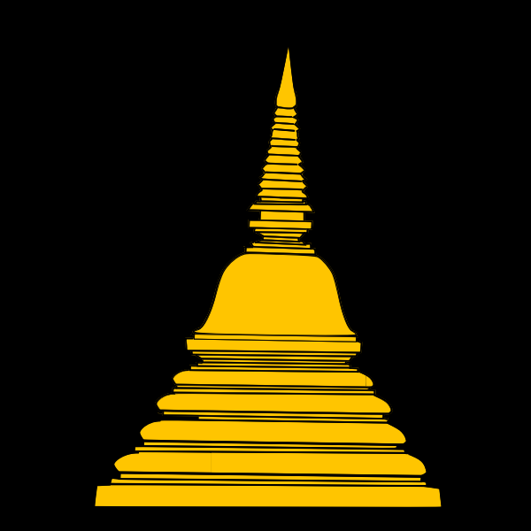 Buddhist temple vector clip art