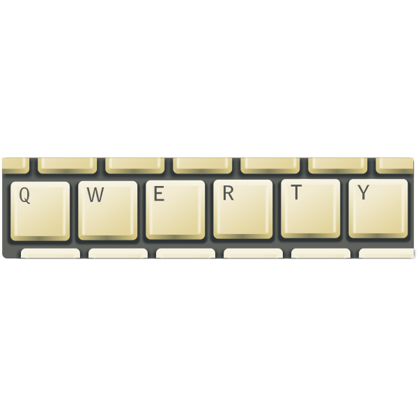 Vector illustration of qwerty keyboard