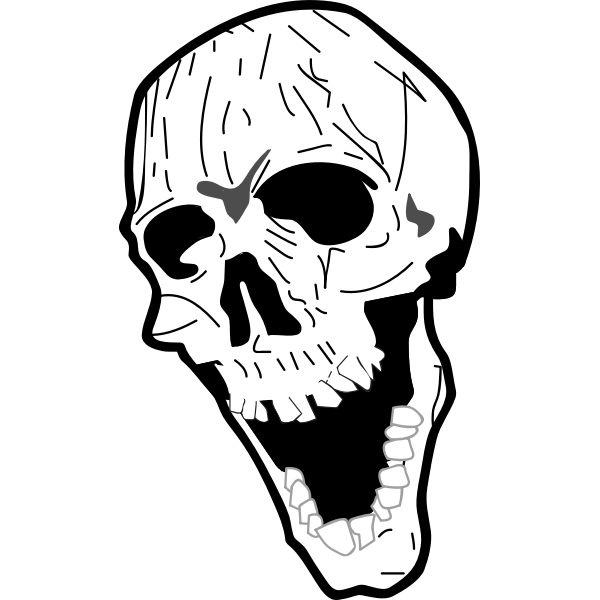 Yawning skull