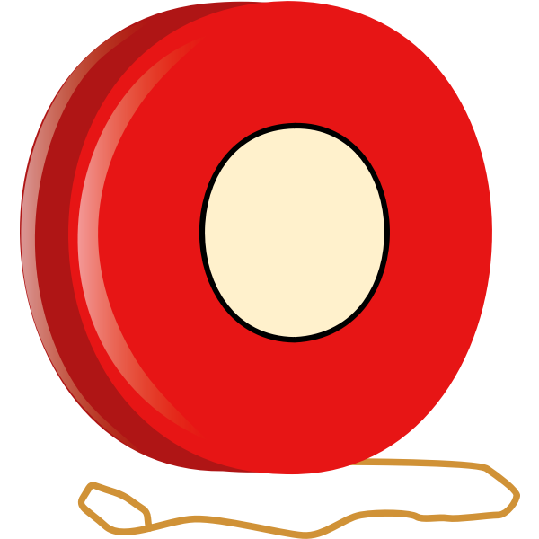 An early version of the yo-yo toy vector clip art