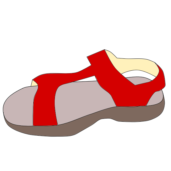 Red sandal vector clip art