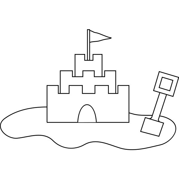 Vector image of castle