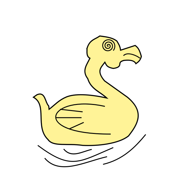 Cartoon vector image of rubber duck