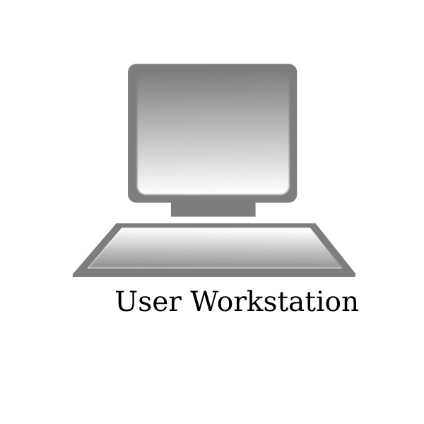 Personal computer icon vector clip art