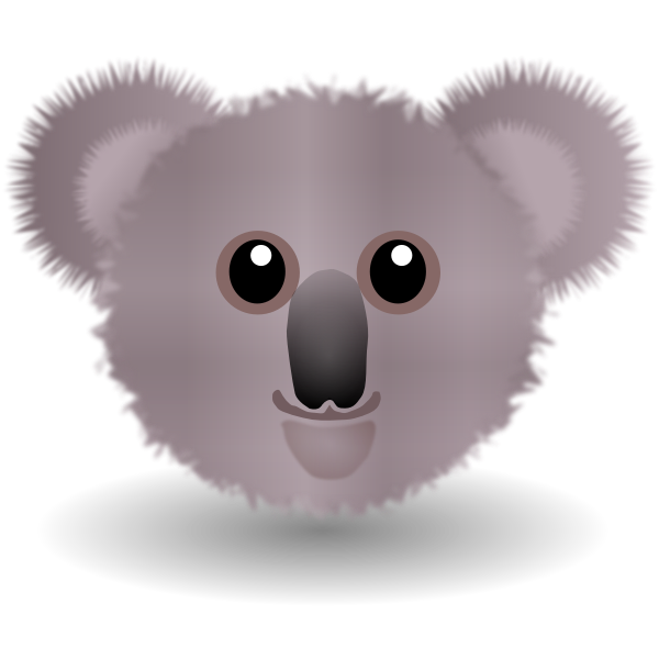 Cute koala bear head vector clip art