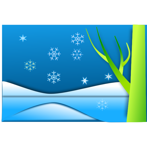 Winter landscape vector