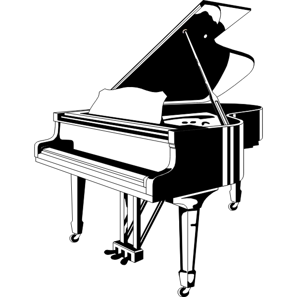 Vector illustration of a piano