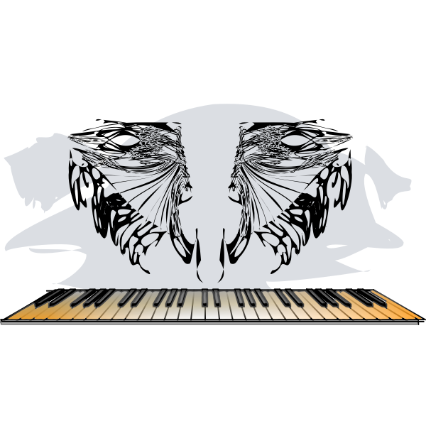 Evil piano keyboard vector image