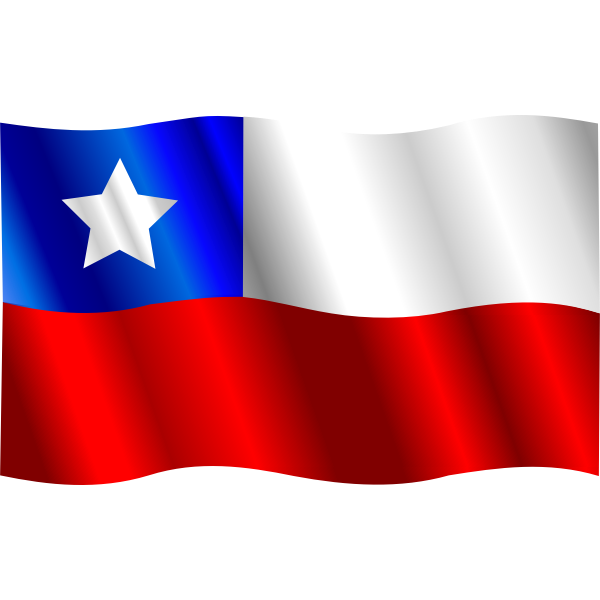 Wavy Chilean Vector Flag