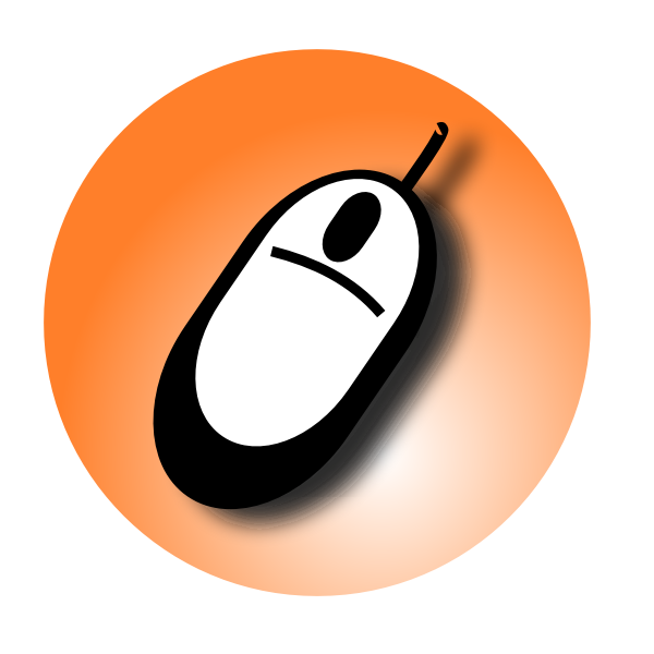 Mouse in circle vector image