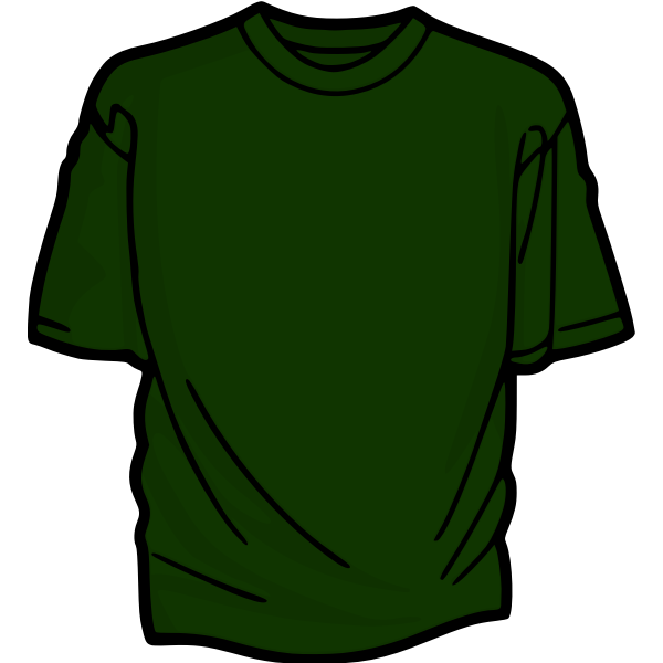 Dark green t-shirt vector illustration