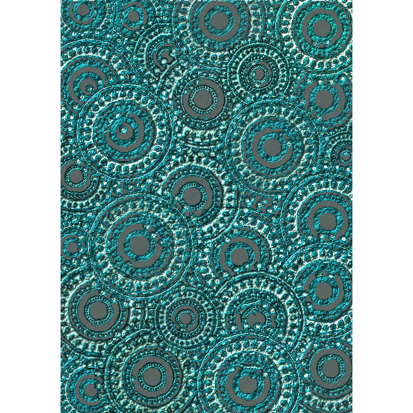 Teal Circle Pattern Scrapbook Paper