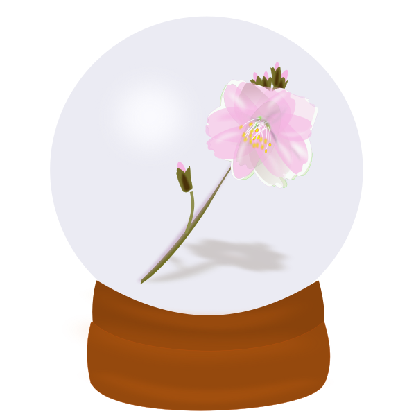 Vector drawing of flower globe