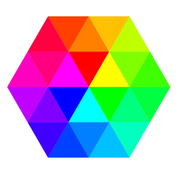 24 color hexagon