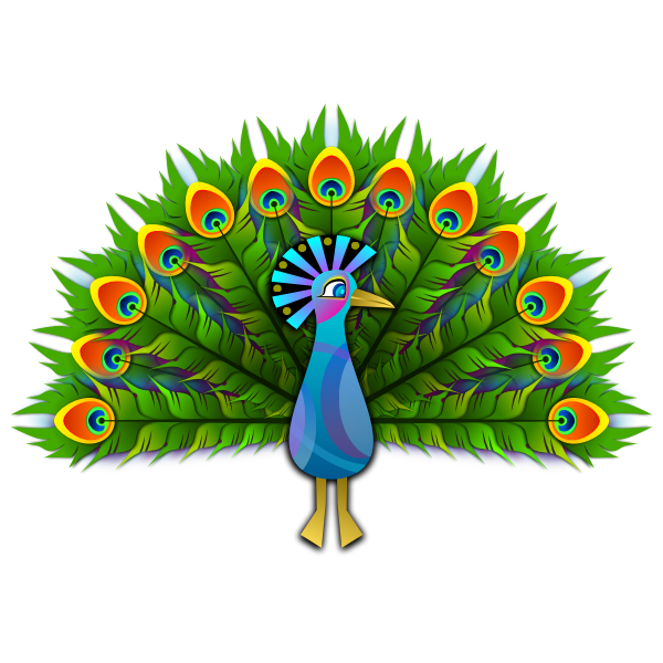 Peacock vector clip art