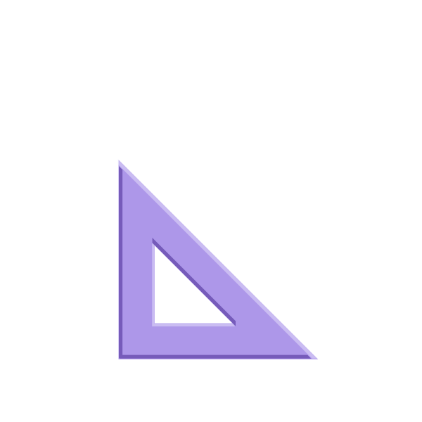 Vector image of set square