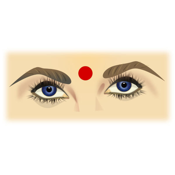 Indian lady eyes vector illustration