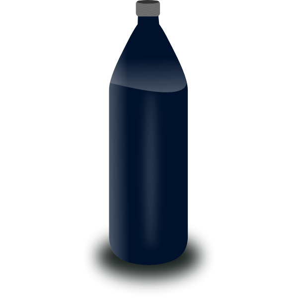 Black water bottle vector clip art