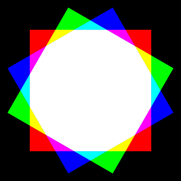 dodecagon color mixing