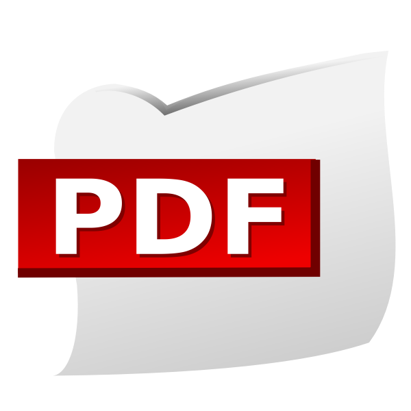 PDF document icon vector clip art