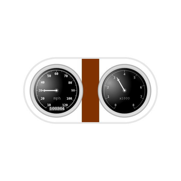 Car dashboard vector image