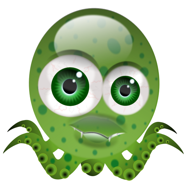 Funny octopus vector illustration