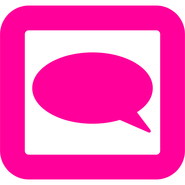 Vector graphics of pink talking callout