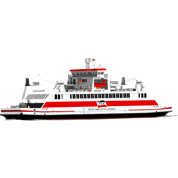 Passenger cruise ship vector image