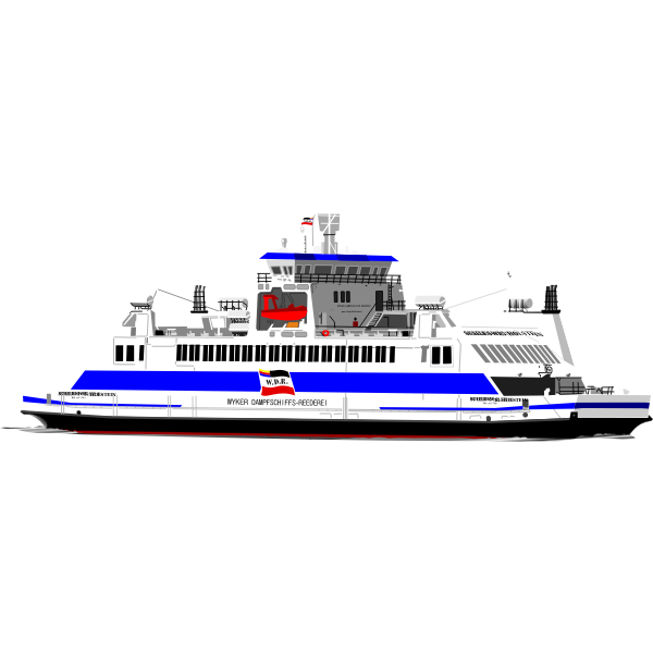 Passenger cruise ship vector drawing