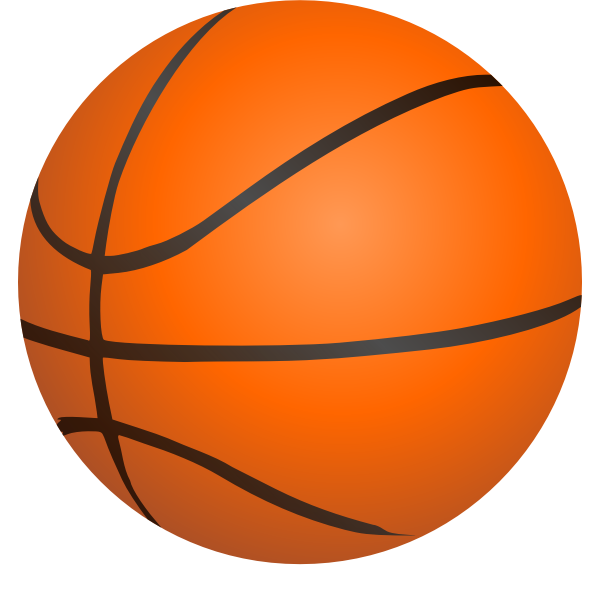 Photorealistic basketball ball vector clip art