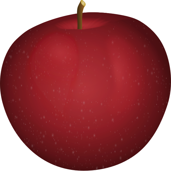 Vector image of white spots on an apple