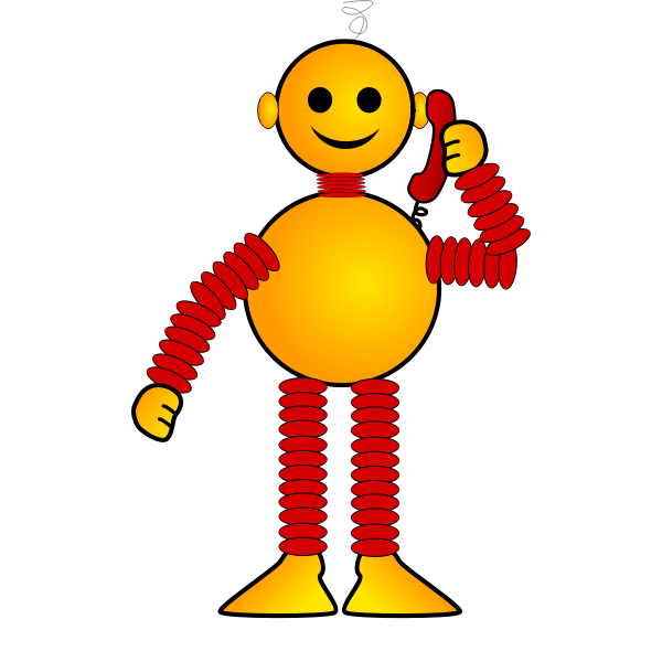 Robot smiling vector clip art