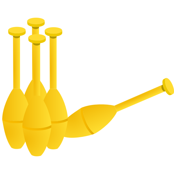 Bowling pins vector image