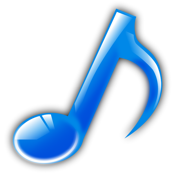 Music note with reflections vector image