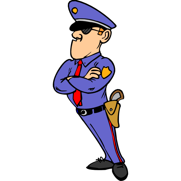 Vector drawing of police man