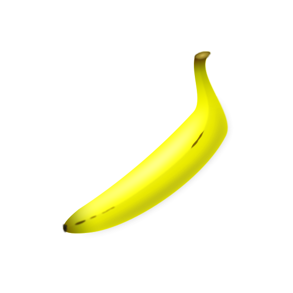 Vector clip art of straight shaped banana