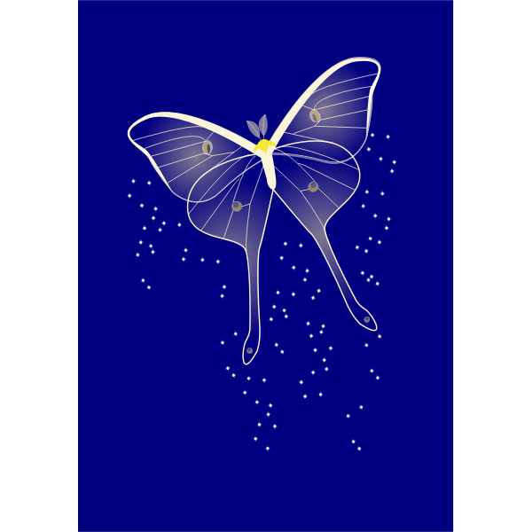 Bright butterfly vector clip art