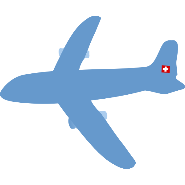 Swiss airplane vector