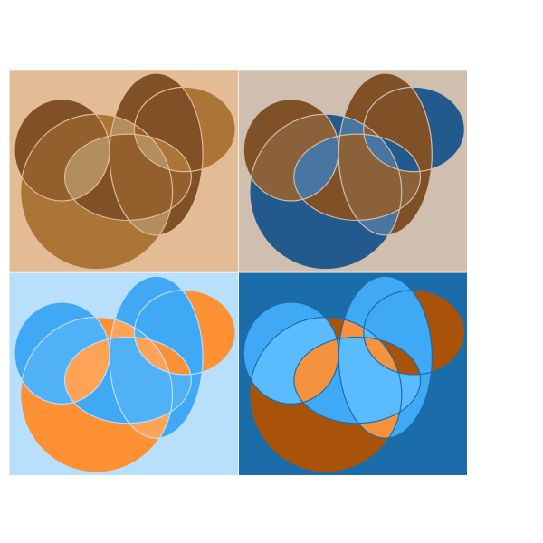 Abstract geometric circle compositions