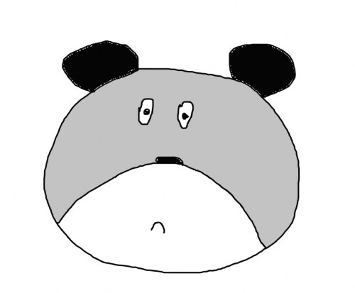 Sad bear gray