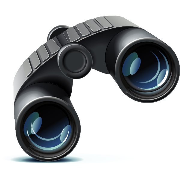 Vector illustration of photorealistic binoculars