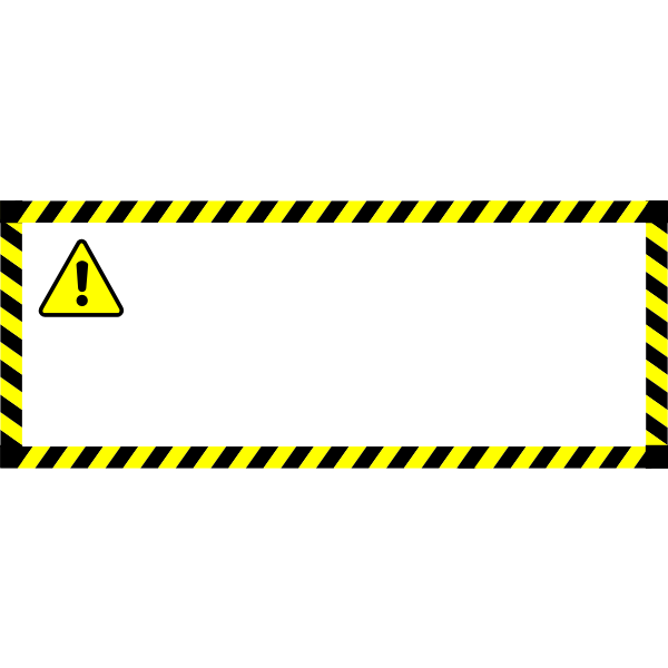 Warning sticker vector image