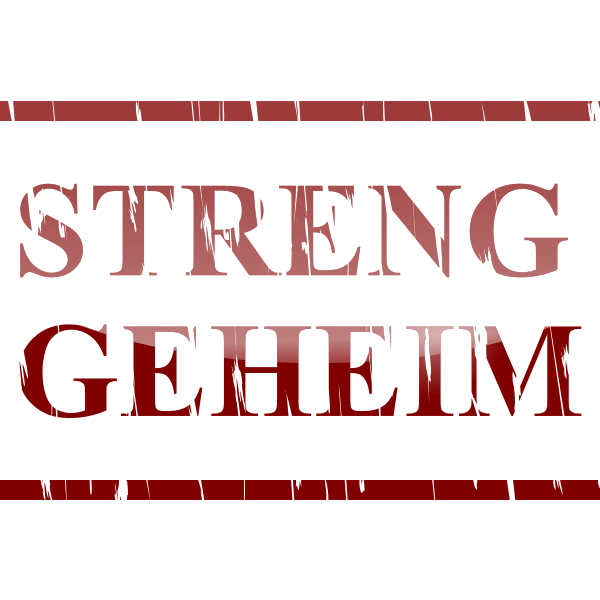 Streng Geheim vector image