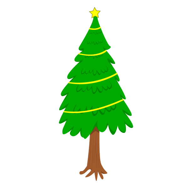 Natural Christmas tree vector clip art