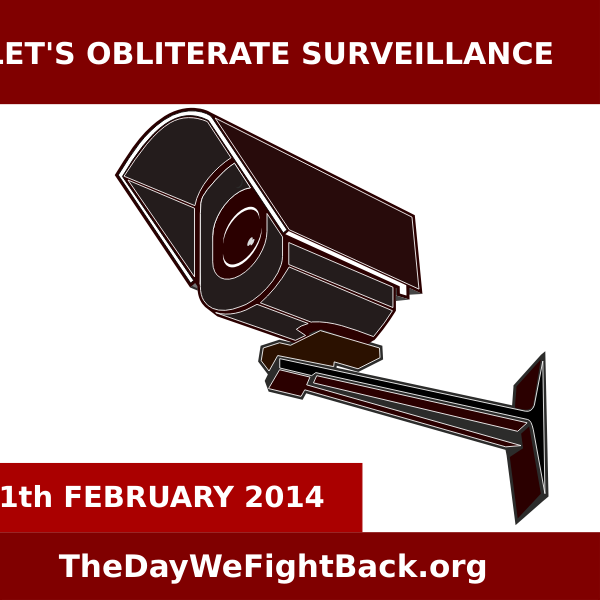 Lets obliterate surveillance vector image