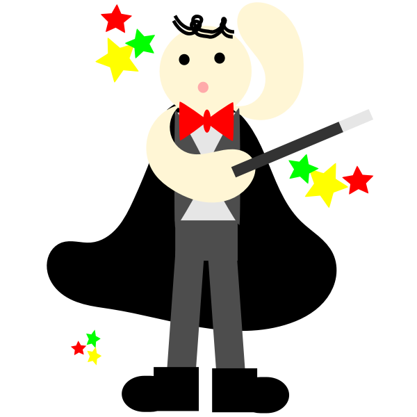 Happy magician vector illustration