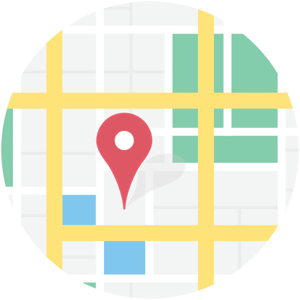 Vector clip art of location on map sign