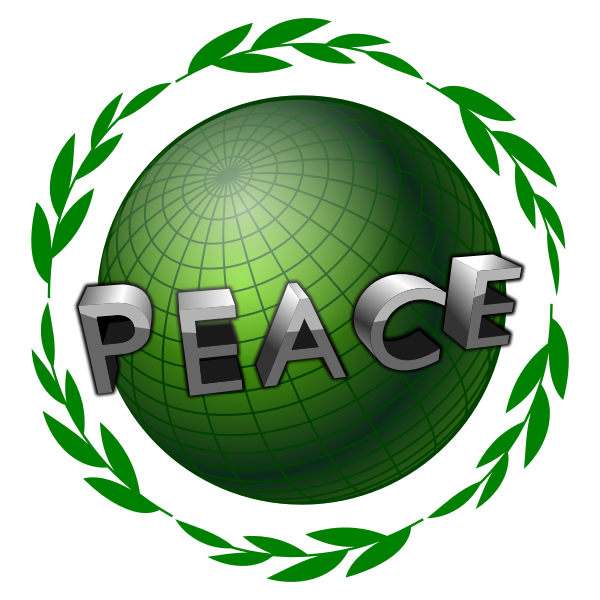 Peace globe vector illustration